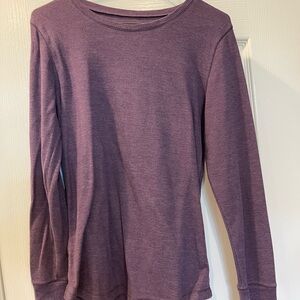 Eddie Bauer Henley Purple Long Sleeve Top